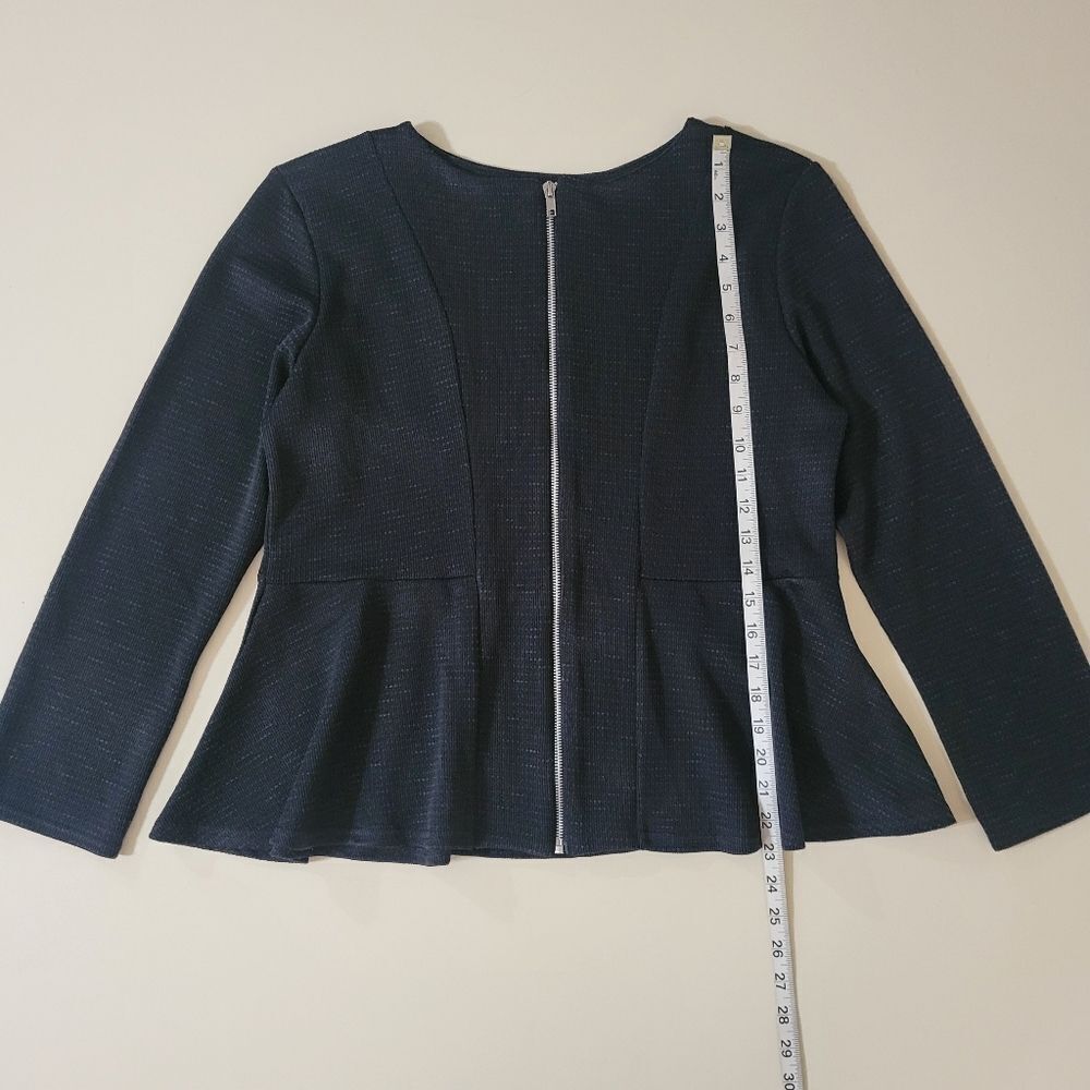 BooHoo Black Gracie Zip-Up Peplum Jacket - Picture 6 of 15